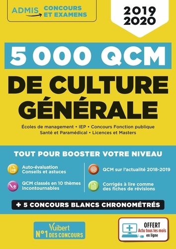 5000 QCM de culture générale  Edition 2019-2020