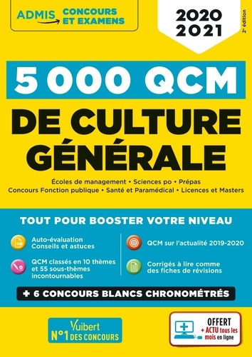 5000 QCM de culture générale  Edition 2020-2021
