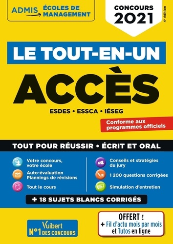 Concours ACCES. ESDES, ESSCA, IESEG - Le tout-en-un  Edition 2021