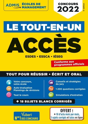 Concours ACCES. ESDES, ESSCA, IESEG - Le tout-en-un  Edition 2022