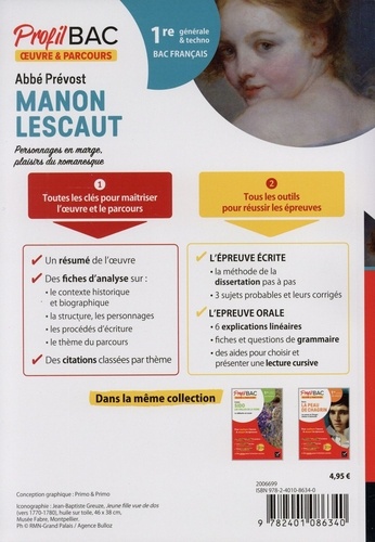 Manon Lescaut, Prévost. Bac 1re générale & techno  Edition 2023