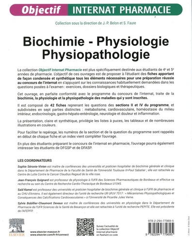 Biochimie, physiologie, physiopathologie. L'enseignement en fiches