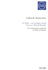 Le droit - un système social