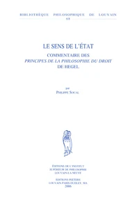 Le sens de l'Etat