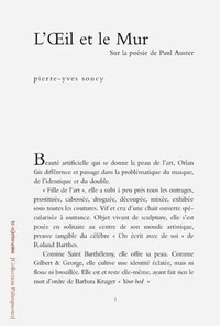 L'Oeil Et Le Mur. Sur La Poesie De Paul Auster