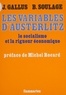  Soulage et  Gallus - Les Variables d'Austerlitz - Le socialisme et la rigueur économique.