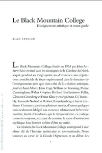 Le Black Mountain College