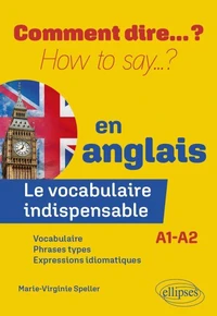 Le vocabulaire indispensable en anglais A1-A2