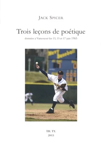 Trois leçons de poétique