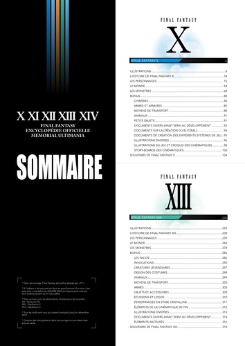 Final Fantasy. Encyclopédie officielle Memorial Ultimania Episodes X, XI, XII, XIII, XIV