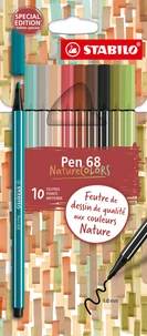 10 feutres de dessin STABILO Pen 68 NatureCOLORS - Pointe moyenne