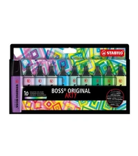 10 surligneurs STABILO BOSS ORIGINAL ARTY - Couleurs froides