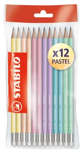 12 crayons graphite hb stabilo swano pastel avec bout gomme