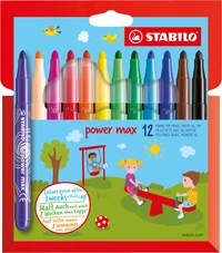 12 feutre de coloriage pointe extra large STABILO power max