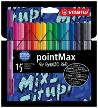 15 stylos-feutres STABILO PointMax by Snooze One - Pointe moyenne