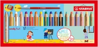 18 crayons multi-talents STABILO woody 3 in 1 (dont 6 pastel)