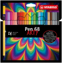 24 feutres de dessin STABILO Pen 68 ARTY - Pointe moyenne