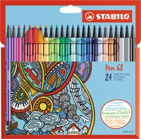 24 feutres de dessin STABILO Pen 68 - Pointe moyenne