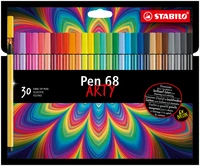 30 feutres de dessin STABILO Pen 68 ARTY - Pointe moyenne