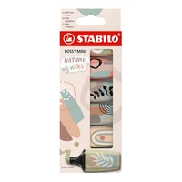 6 mini surligneurs STABILO BOSS MINI Naturevibes