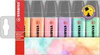 6 surligneurs STABILO BOSS ORIGINAL Pastel