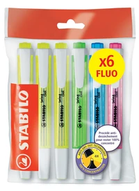 6 surligneurs STABILO Swing Cool Fluo