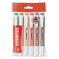 6 surligneurs STABILO swing cool NatureCOLORS