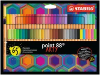 65 feutres STABILO Point 88 ARTY - Pointe fine