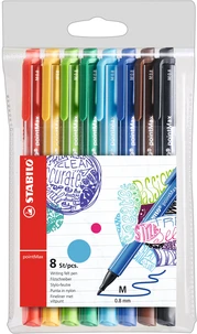 8 stylos-feutres STABILO pointMax - Pointe moyenne