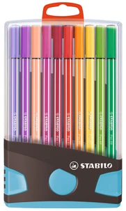 Boite 20 feutres pen 68 gris/fushia colorparade