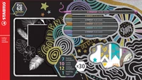 Coffret créatif métallisé pen 68 metallic (7 feutres, 23 accessoires)