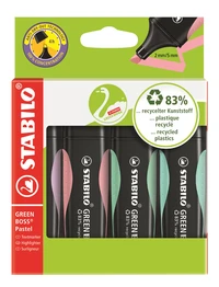 Etui 4 green boss pastel