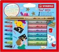 Etui 8 feutres métallisés trio deco