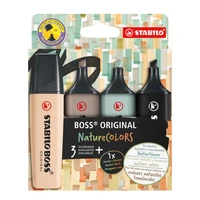 Etui carton x 4 boss original nature - beige rosé + gris taupe + vert euca