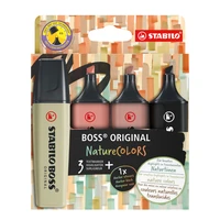 Etui carton x 4 boss original nature - marron glacé + orange rouille + ver