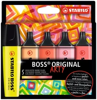 Etui carton x 5 boss original arty - couleurs chaudes