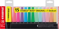 Set de bureau de 15 surligneurs STABILO BOSS ORIGINAL