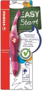 Stylo roller Easy Start droitier + 1 recharge - rose