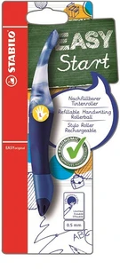 Stylo roller Easy Start gaucher + 1 recharge - bleu