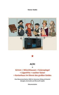 AI/KI =  Grimm + Münchhausen + Eulenspiegel + Lügenfritz + nackter Kaiser  + Kartenhaus im Dienst des großen Geldes