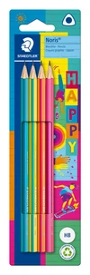 4 crayons graphite HB Staedtler Noris® 118 - Edition happy