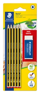 Blister 5 crayons graphite hb noris 120 + 1 gomme 526 50