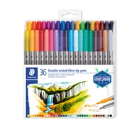 Etui 36 feutres double-pointe 3 mm et 0,5-0,8 mm 3200 design journey