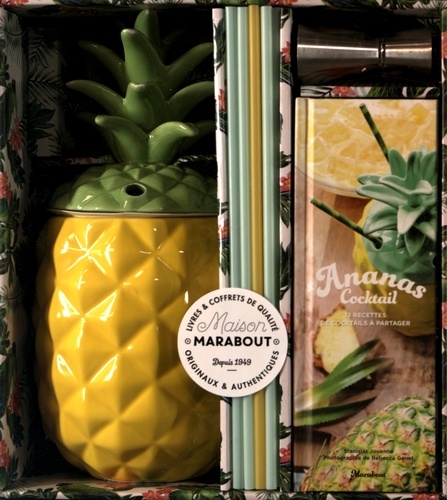 Stanislas Jouenne - L'ananas cocktail - Avec 1 ananas à cocktail unique, 8 pailles, 1 doseur.