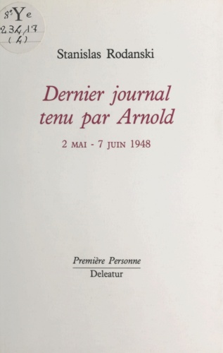 Dernier journal tenu par Arnold (2 mai-7 juin 1948)