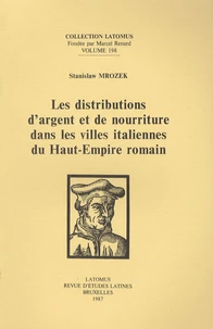 Les distributions d'argent et de nourriture dans les villes italiennes du Haut-Empire romain