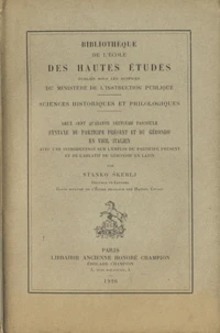 Syntaxe du participe présent et du gérondif en vieil italien.