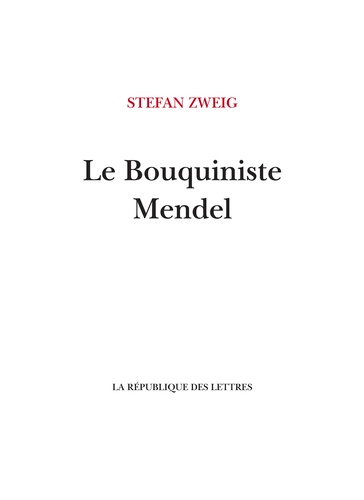 Le bouquiniste Mendel