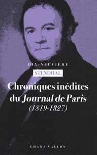 Chroniques inédites du Journal de Paris (1819-1827)