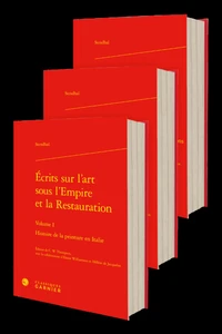 Ecrits sur l'art sous l'Empire et la Restauration